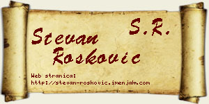 Stevan Rošković vizit kartica